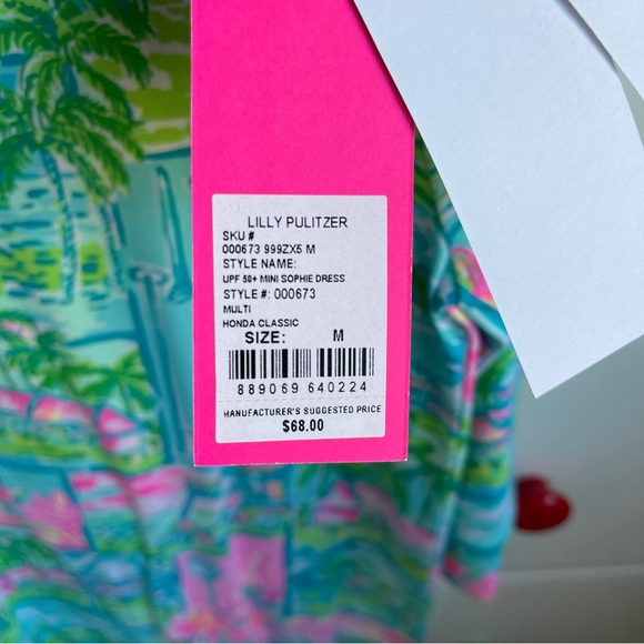 Lilly Pulitzer UPF 50+ mini Sophie dress, multi color, Honda classic print - Picture 5 of 10